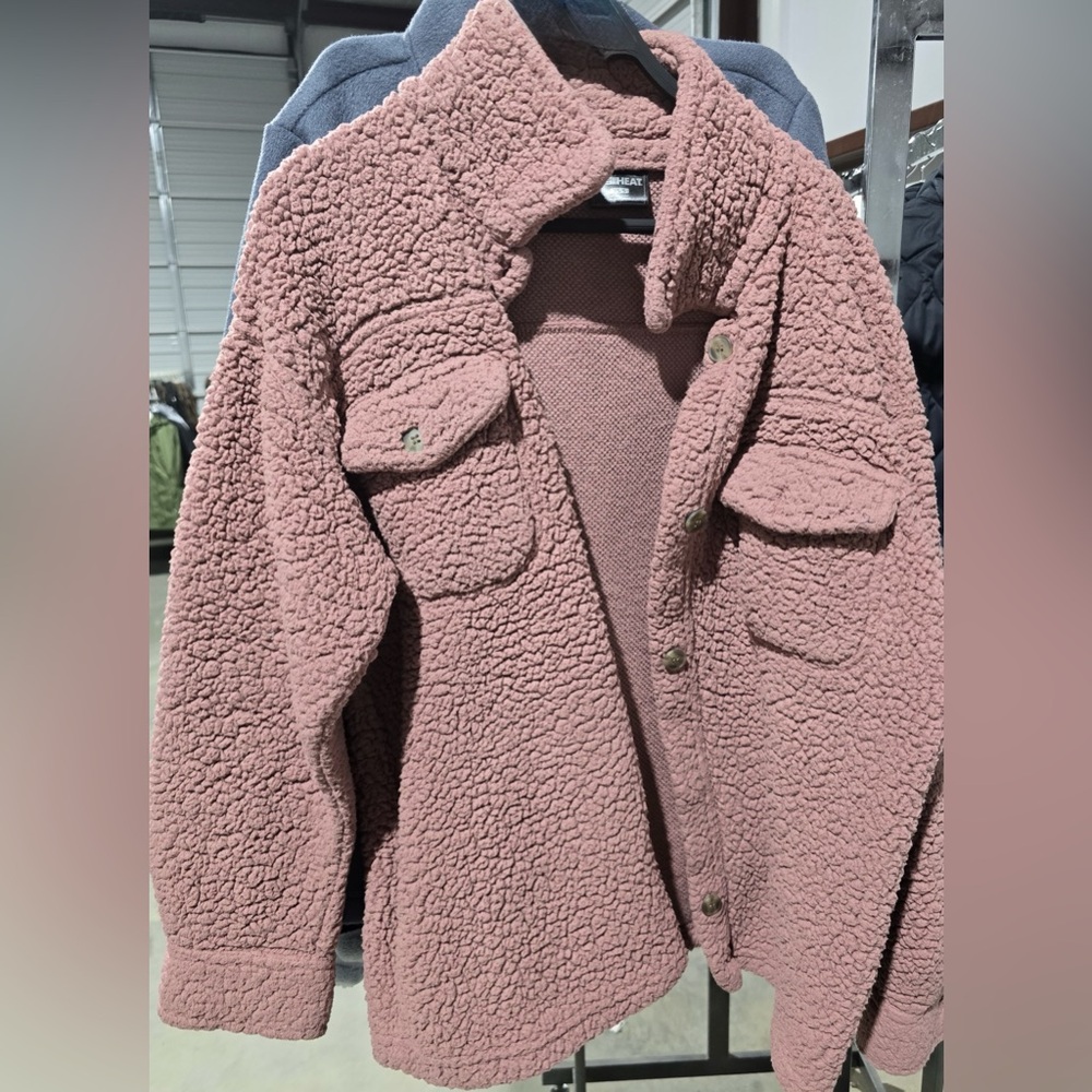 32 Degrees Heat Ladies’ Soft Plush Cozy Shirt Jacket